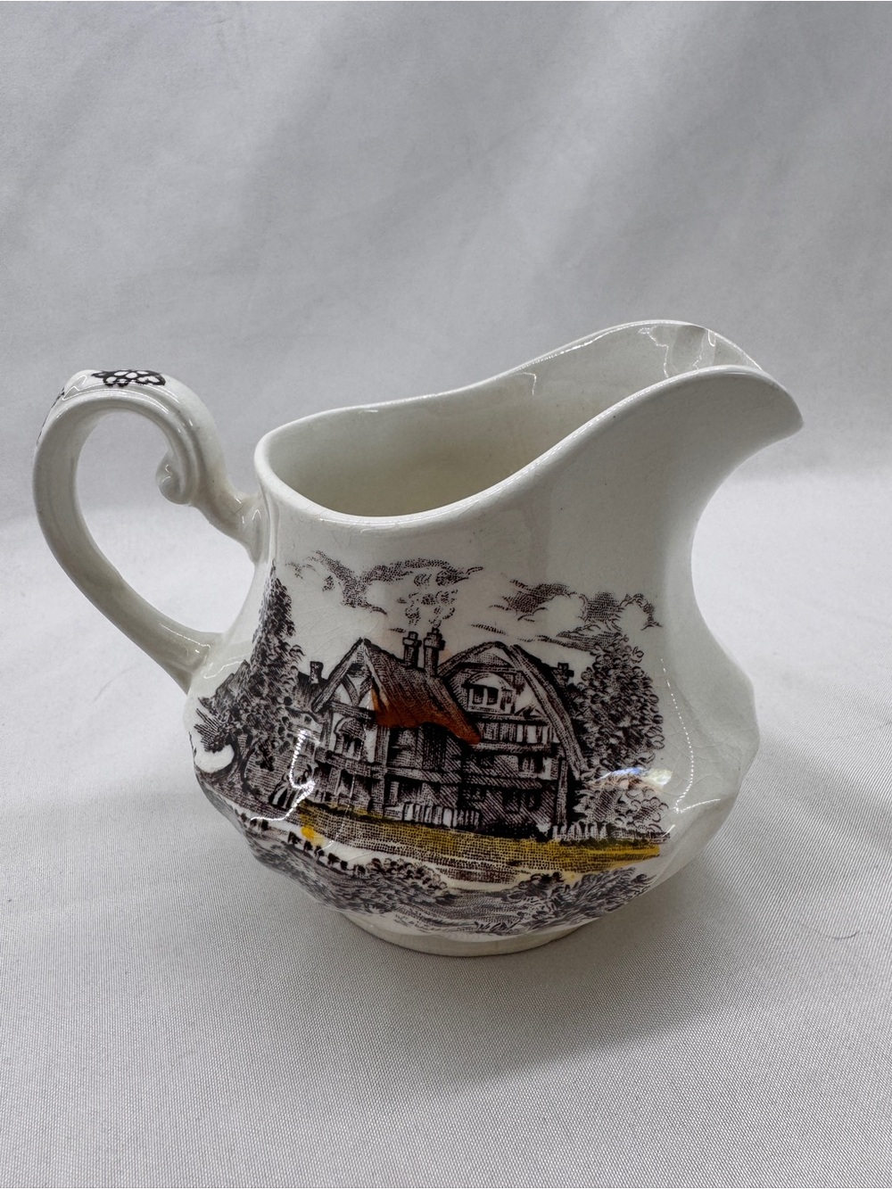 Vintage S.R. Staffordshire Ironstone Creamer Yorkshire Multicolor Cottagecore